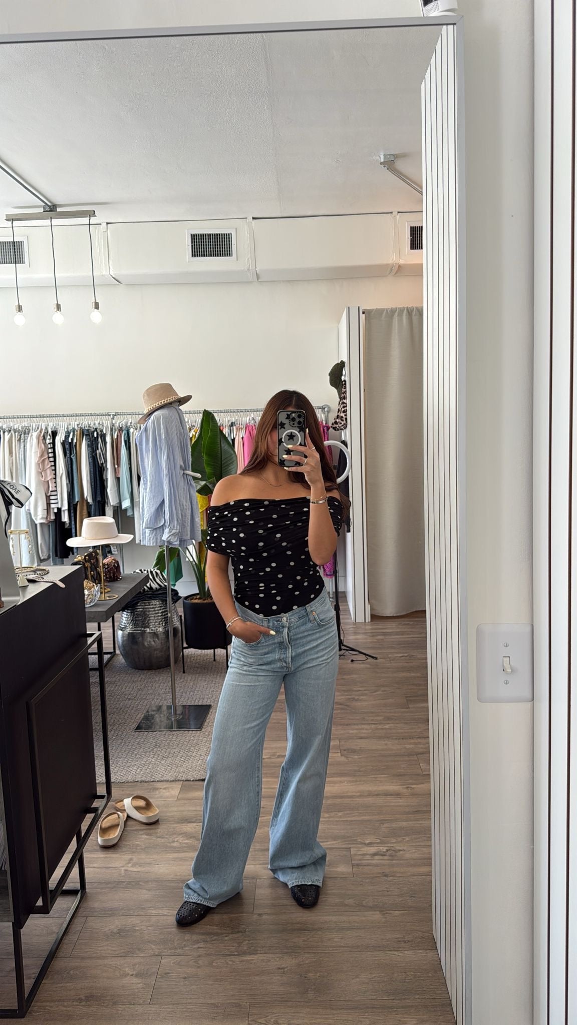POLKA DOTS OFF BODYSUIT