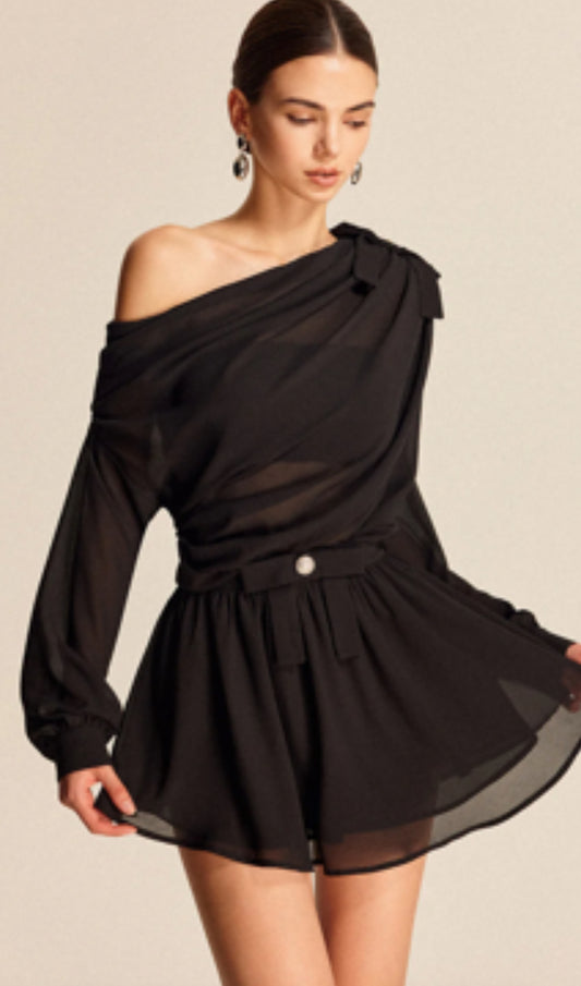 SELF PORT BLOUSE