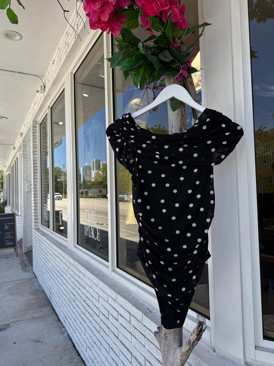 POLKA DOTS OFF BODYSUIT